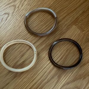 3 Vintage Acrylic Bangles EUC